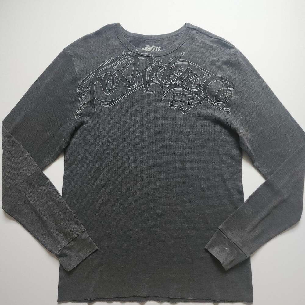 Fox Racing Y2K Graphic Long Sleeve Thermal Shirt Size XXL